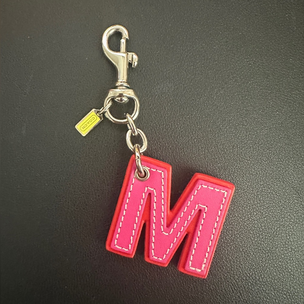 Coach Initial Keychain Bag Charm